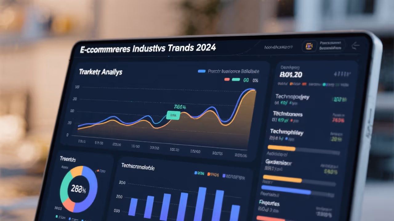 Ecommerce industry trends 2024 with market analysis charts and growth projections